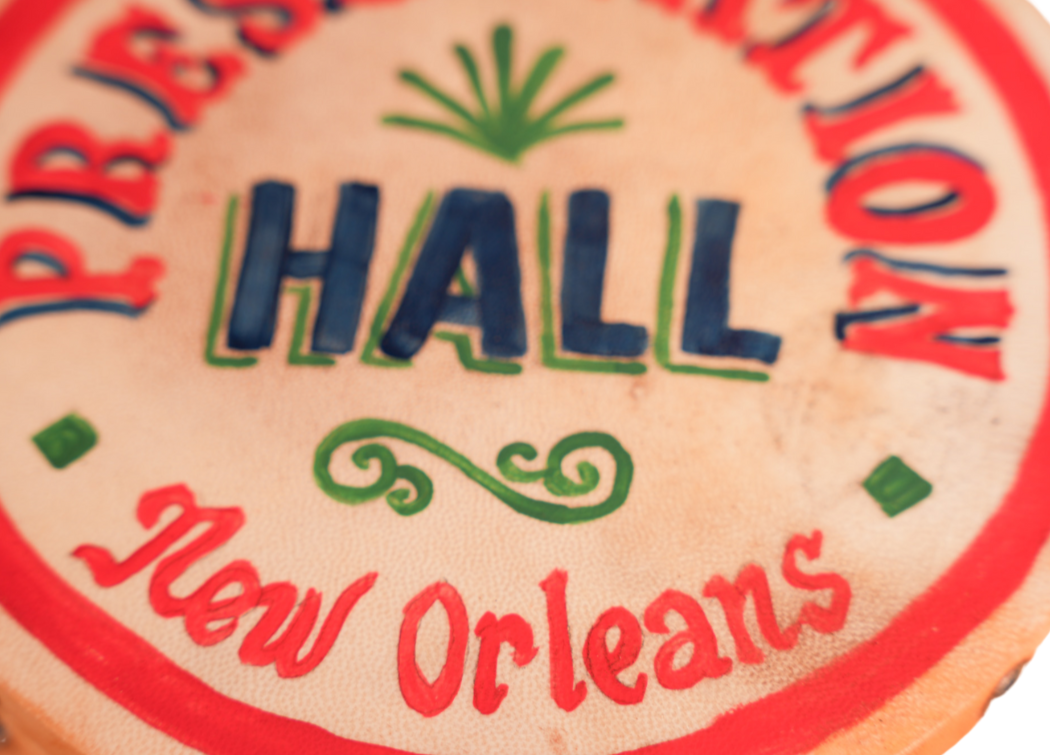 Hand-Painted Preservation Hall Tambourine
