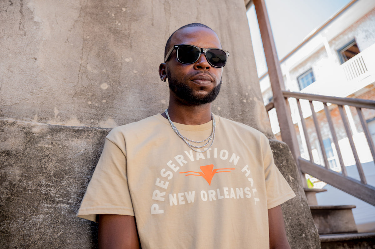 Preservation Hall Arch Logo Tee - Tan