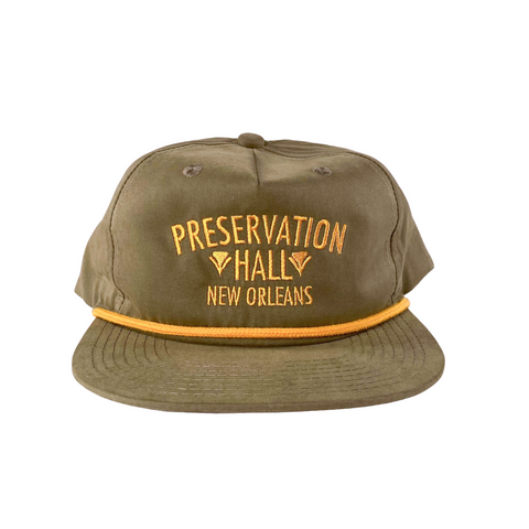 Preservation Hall Rope Hat - Olive/Gold