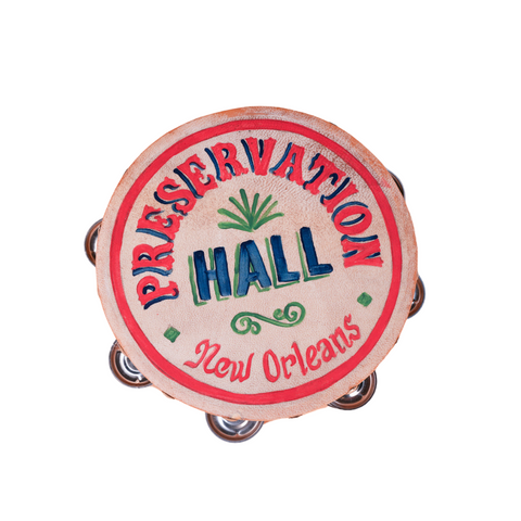 Hand-Painted Preservation Hall Tambourine